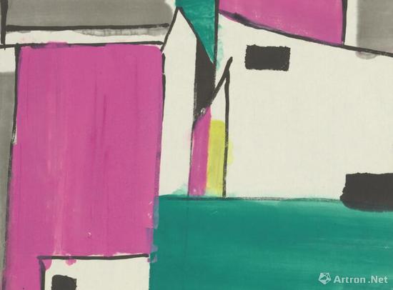 《窗外無月》 49x48cm 2007年 紙本