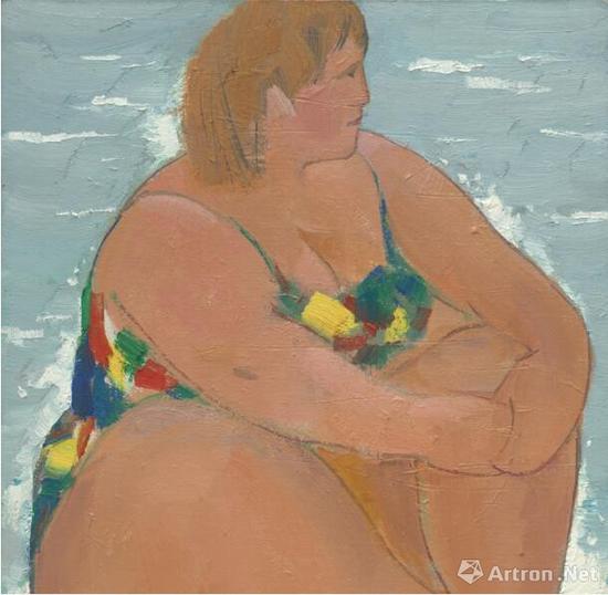 《岸》 70x60cm 2002年 油畫、布面