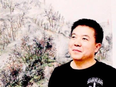 蒼莽深邃意蘊深——賀小龍畫作在“成功美術館賀新年?迎新春書畫藝術展”展出引關注