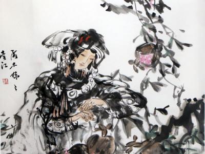 水墨繪芳姿——李江人物畫在“成功美術館賀新年·迎新春書畫藝術展”展出