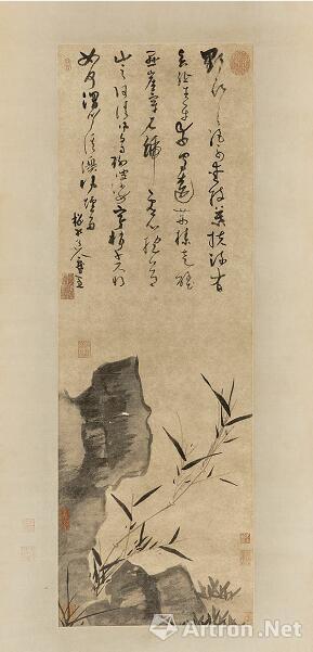 ▲吳鎮(zhèn) 《野竹圖》