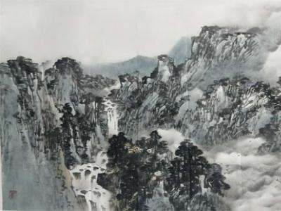 煙嵐繚繞峰岫奇——胡韻先生山水作品在“成功美術館賀新年?迎新春書畫藝術展” 展出