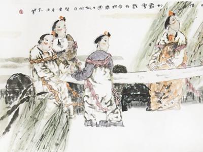 腹有詩書氣自華 ——簡賞“含英咀華 品味經典·2018年度名家書畫精品典藏”孔紫仕女圖