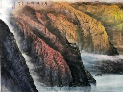 畫融中西 山水關情——向中林山水畫作參展“成功美術館2019?名家書畫巡展”重慶夏季展獲盛贊