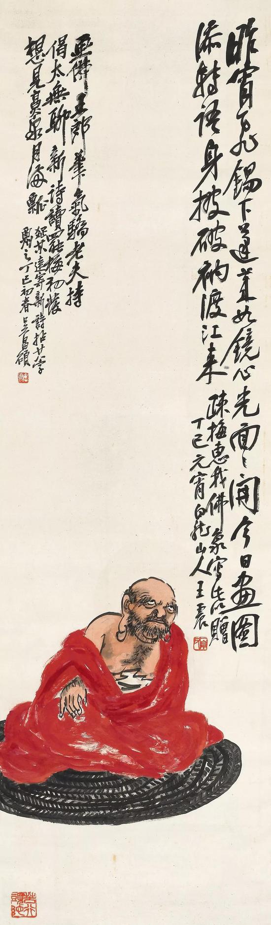 Lot 340 王震（1867-1938）  紅衣達摩