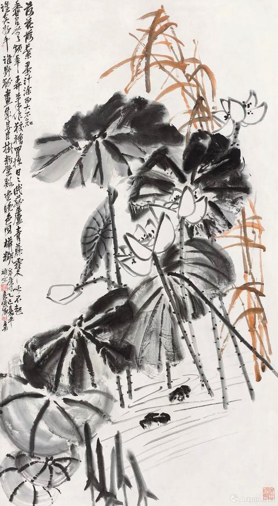 吳昌碩  《荷趣》   138萬元成交   超估價(jià)近70倍