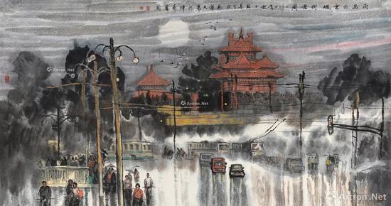 12 祝林恩 2004年作 雨后的京城街景圖 鏡心 RMB 1,600,000-2,000,000