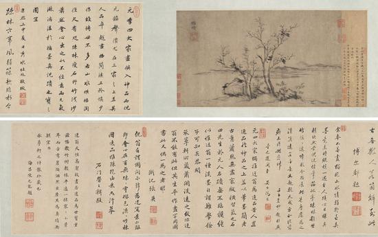 Lot 315 倪瓚疏篁古木圖卷 成交價(jià)1058萬(wàn)