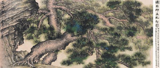 Lot 778 謝稚柳為人民大會(huì)堂上海廳作虬松圖 成交價(jià)1840萬(wàn)