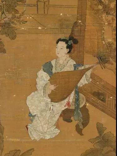 唐寅《陶谷贈詞圖》（局部）中女子佩戴的就是環(huán)形耳環(huán)