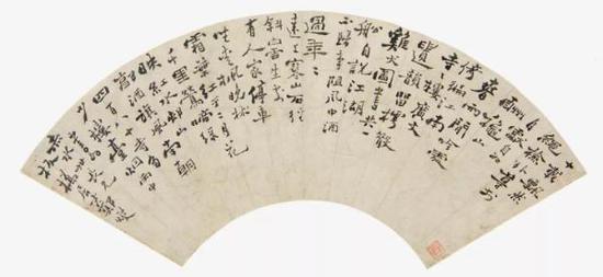 清，鄭燮，《行書扇頁》