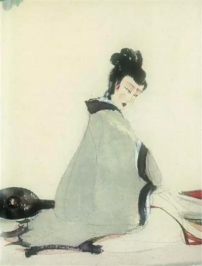 傅抱石《湘君圖》（現藏于中國現代文學館）