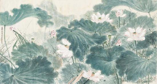 謝稚柳《蓮堂過雨圖》，于2016年11月29日在佳士得香港以10,860,000港元成交