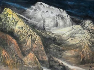 云涌山嵐氣象新——向中林參展“墨飛色舞 盛世同慶?成功美術館‘喜迎國慶70周年書畫邀請展’”作品賞析