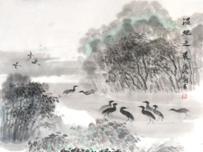 墨寫野逸自然之氣——魯世鋒參展“墨飛色舞 盛世同慶·成功美術館‘喜迎國慶70周年書畫邀請展’”作品賞析