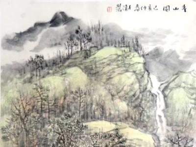 山色空濛 流水淙淙——徐子清參展“墨飛色舞 盛世同慶·成功美術館‘喜迎國慶70周年書畫邀請展’”作品賞析