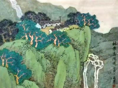 青綠滴翠 筆墨蒼潤——唐盛軍山水畫參展“成功美術館名家書畫全國巡展·石家莊展”