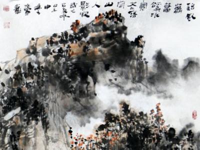  氣韻生動 水墨淋漓——胡九軍山水畫參展“成功美術館名家書畫全國巡展·石家莊展”