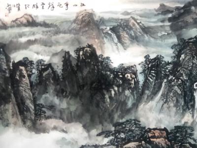 煙嵐浩淼 畫面恣肆——路民先生畫作參展成功美術館“庚子迎新春”全國名家書畫邀請展