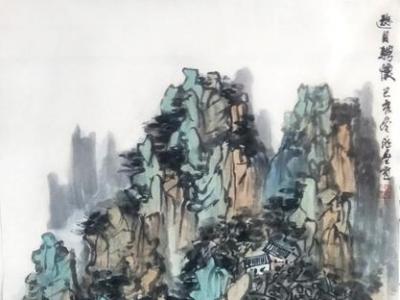 樸實粗獷 墨彩出奇——程兆星山水畫入展成功美術館“全國名家書畫庚子迎新春邀請展”