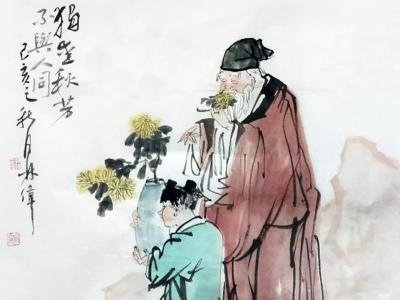 線寫神采 墨繪菊韻——林偉畫作入展成功美術館“全國名家書畫庚子迎新春邀請展”