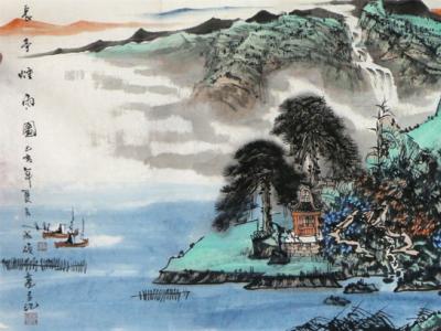 墨彩相彰 江南煙雨——王成碩先生參展“筆墨傳真情，丹青獻愛心”全國名家書畫展