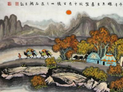 墨彩華滋繪大漠風情——李宏泰國畫入展“筆墨傳真情·丹青獻愛心”全國名家書畫展