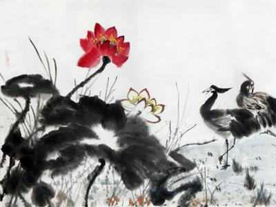 墨彩簡潔 妙意天成——山湘子花鳥畫入展“筆墨傳真情·丹青獻愛心”全國名家書畫展
