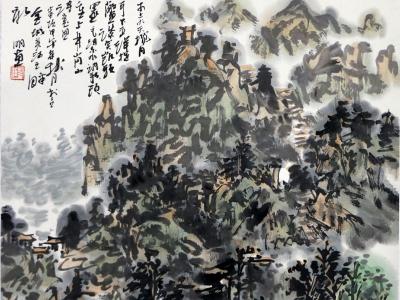 墨氣森然 巧構無痕 ——讀段新明先生《水調歌頭?重上井岡山詩意圖》有感