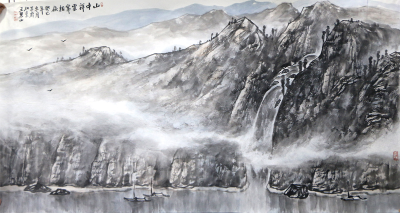枯而含潤 簡而有骨——淺談王界山先生山水畫作由“焦墨”到“水墨”的藝術(shù)嬗變