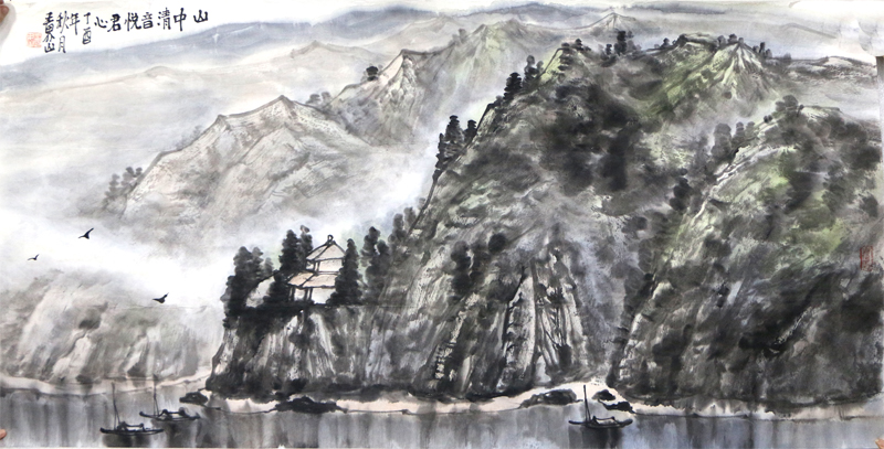 枯而含潤 簡而有骨——淺談王界山先生山水畫作由“焦墨”到“水墨”的藝術(shù)嬗變
