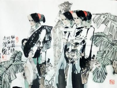 融古典與現代之中 出色彩與筆墨之間——陳永樂畫作入展成功美術館“墨彩汗流香 勞動入畫境·全國名家書畫藝術展”