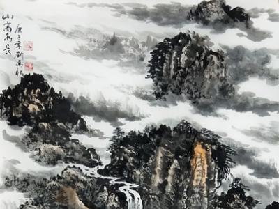 水韻山魂 渾厚華滋——劉萬秋山水畫參展成功美術館“墨彩汗流香 勞動入畫境·全國名家書畫藝術展”