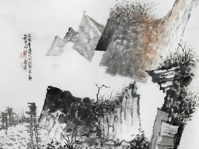 筆墨新爽抒情趣——戴起群山水畫參展成功美術(shù)館“墨彩汗流香 勞動入畫境·全國名家書畫藝術(shù)展”