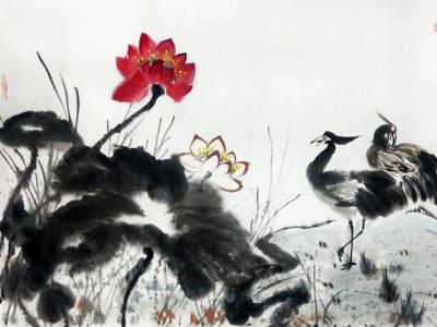 墨彩酣暢 意象豐富——山湘子國畫入展“霜后圃園 爛漫年華·成功美術館全國名家書畫