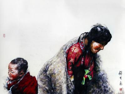 “心”“意”相通的筆墨——館藏著名畫家古錦其人物畫在《西部成功書畫家》刊發