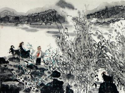 密林雅逸——著名畫家張東林人物畫在“翰墨丹青耀金秋?全國名家書畫展”展出