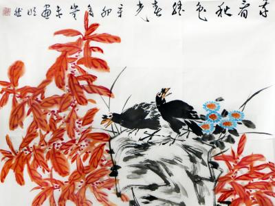 墨彩明麗 秋色迷人——畫家郝明然花鳥畫在“翰墨丹青耀金秋?全國名家書畫展”展出