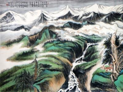 氣韻雄強 意境渾厚——北京敦煌中國畫院院長陳龍山水畫在“翰墨丹青耀金秋?全國名家書畫展”展出