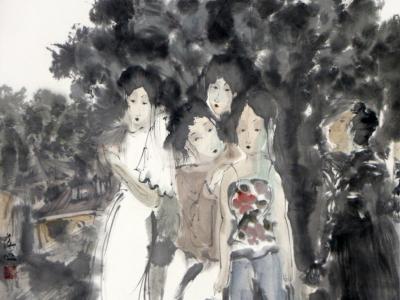 墨色凝練 意趣豐盈——著名畫家崔進人物畫在“翰墨丹青耀金秋?全國名家書畫展”展出