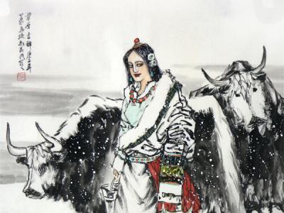 雪域圣地 高原神韻——毛志成人物畫參展“丹青流美?成功美術館全國名家書畫西寧展”