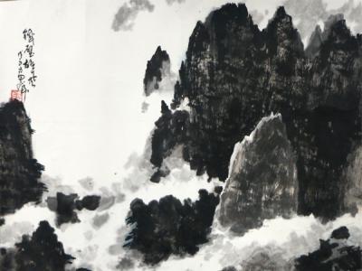 墨象斑斕 韻致盎然——著名山水畫家雷正民先生作品在成功美術館名家書畫賀新春鑒賞展展出