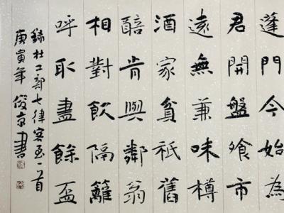 筆力雄健 渾厚飽滿——中國書法家協會理事劉俊京書法作品在成功美術館名家書畫賀新春鑒賞展展出