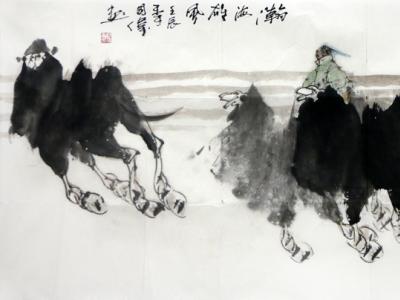 塞上牧駝  竹林論道——成功美術館館藏胡國偉人物畫賞析
