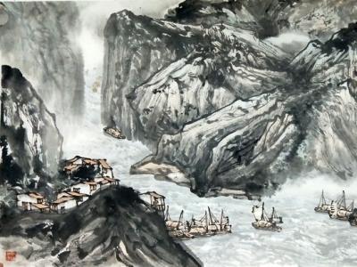 奇山勝水醒目振魂——著名山水畫(huà)家程振國(guó)先生畫(huà)作在成功美術(shù)館“慶五一”館藏展展出