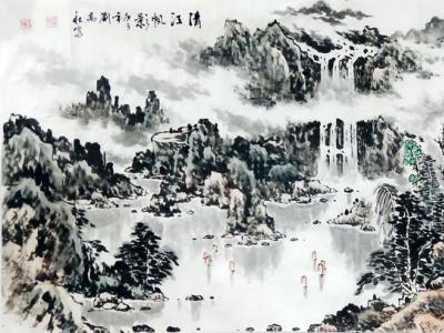 畫繪清江韻 筆彰水墨姿——山水畫家劉萬秋先生作品在“成功美術館名家書畫全國巡展?臨沂展”展出