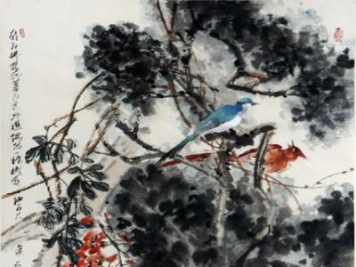墨韻自成趣 花鳥可傳神——當代著名花鳥畫家晁谷先生畫作在《西部成功書畫家》封面刊載
