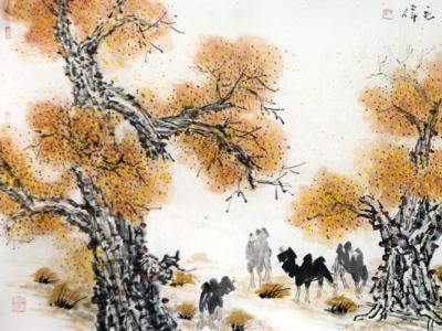 繪戈壁風情 寫生命精神——毛偉先生參展“墨韻金秋?成功美術館名家書畫”作品賞析