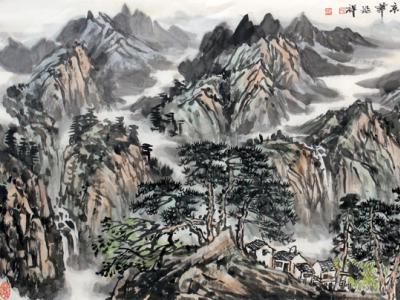 剛?cè)岵?渾厚明麗——成功美術(shù)館館藏孫延祥山水畫賞析