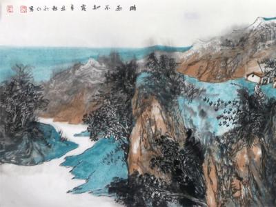 寫山水新貌 展時代畫圖——甘肅青年畫家路永仁先生參展“丹青繪盛世，妙筆迎新年”成功美術館名家書畫邀請展作品賞析